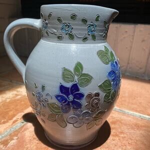 Betschdorf signed by  Krumeich,H Gres D‎ Alsace Stoneware salt glaze Pitcher.